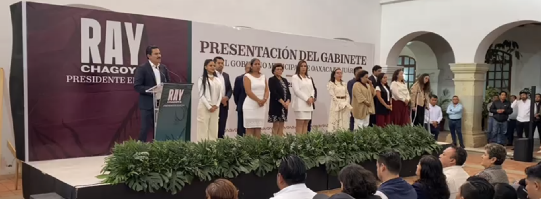 Ray Chagoya presenta su gabinete para el periodo 2025-2027 en Oaxaca de Juárez